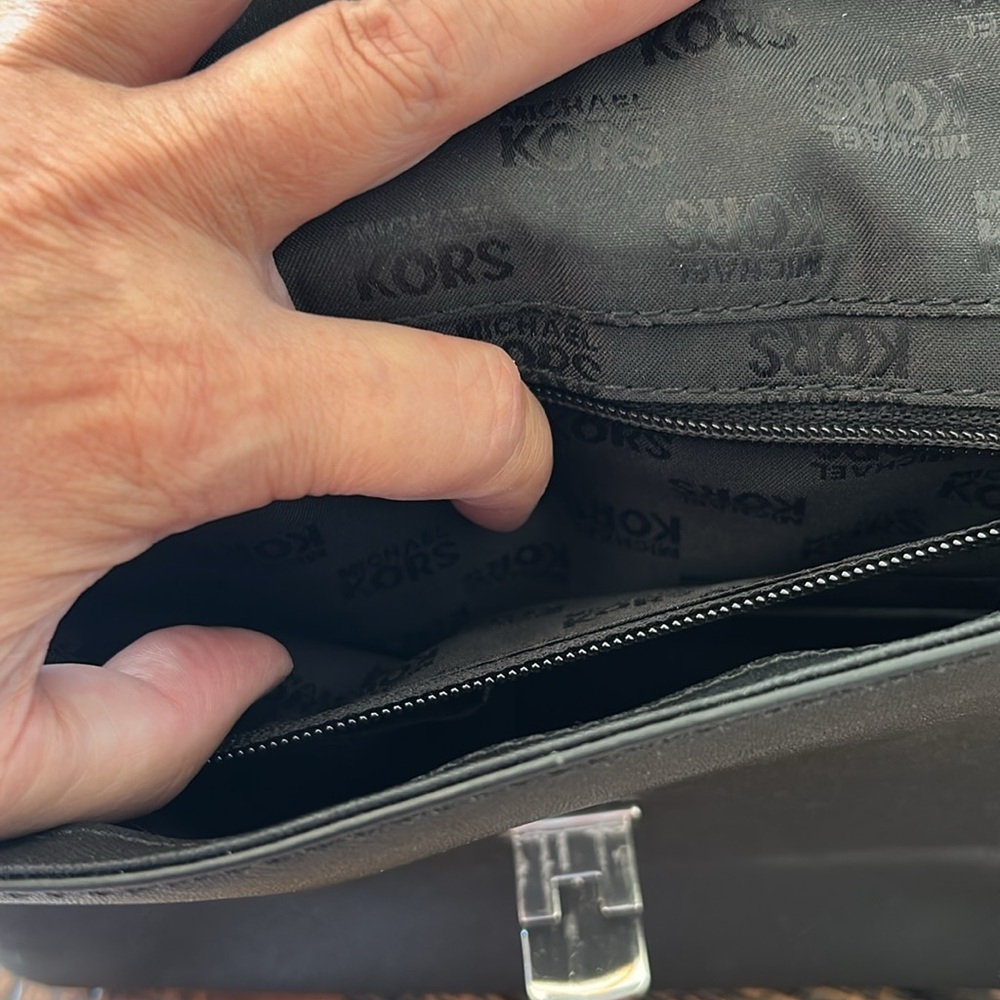 Michael Kors Black Crossbody Bag with Silver Hardware - Picture 8 of 11